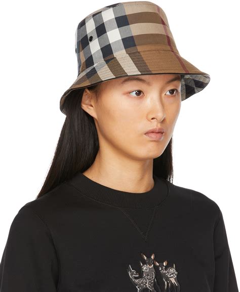 burberry check canvas bucket hat|Burberry Check wool bucket hat.